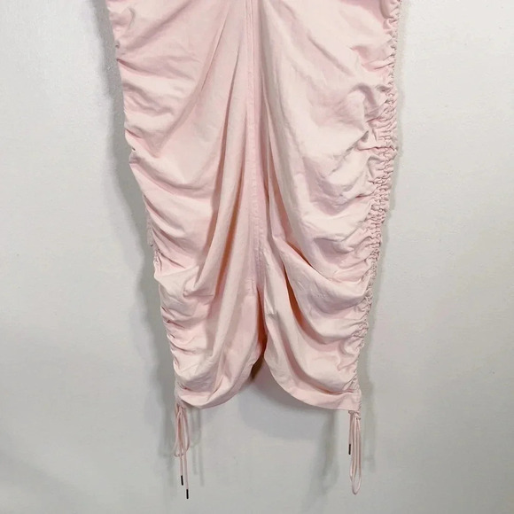 T BY ALEXANDER WANG Pink Ruched Round Neck Dress - Picture 6 of 15